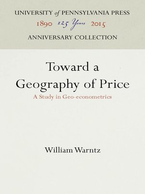 cover image of Toward a Geography of Price